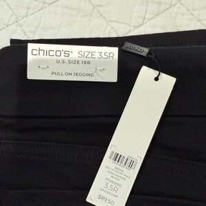 Chico's Classic Black Pull-On Jegging